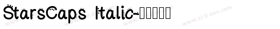 StarsCaps Italic字体转换